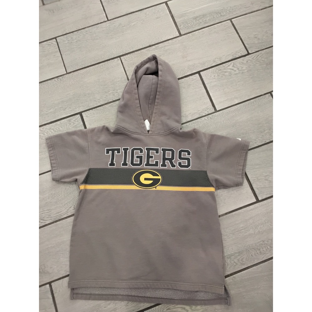 Russell Athletic Tigers Short Sleeve Hoodie Youth M Missouri Mizzou Gray